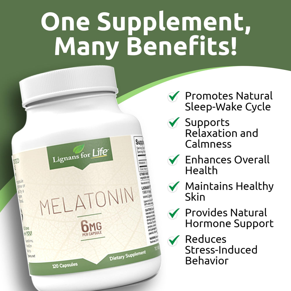 Owner and dog share Lignans For Life melatonin routine