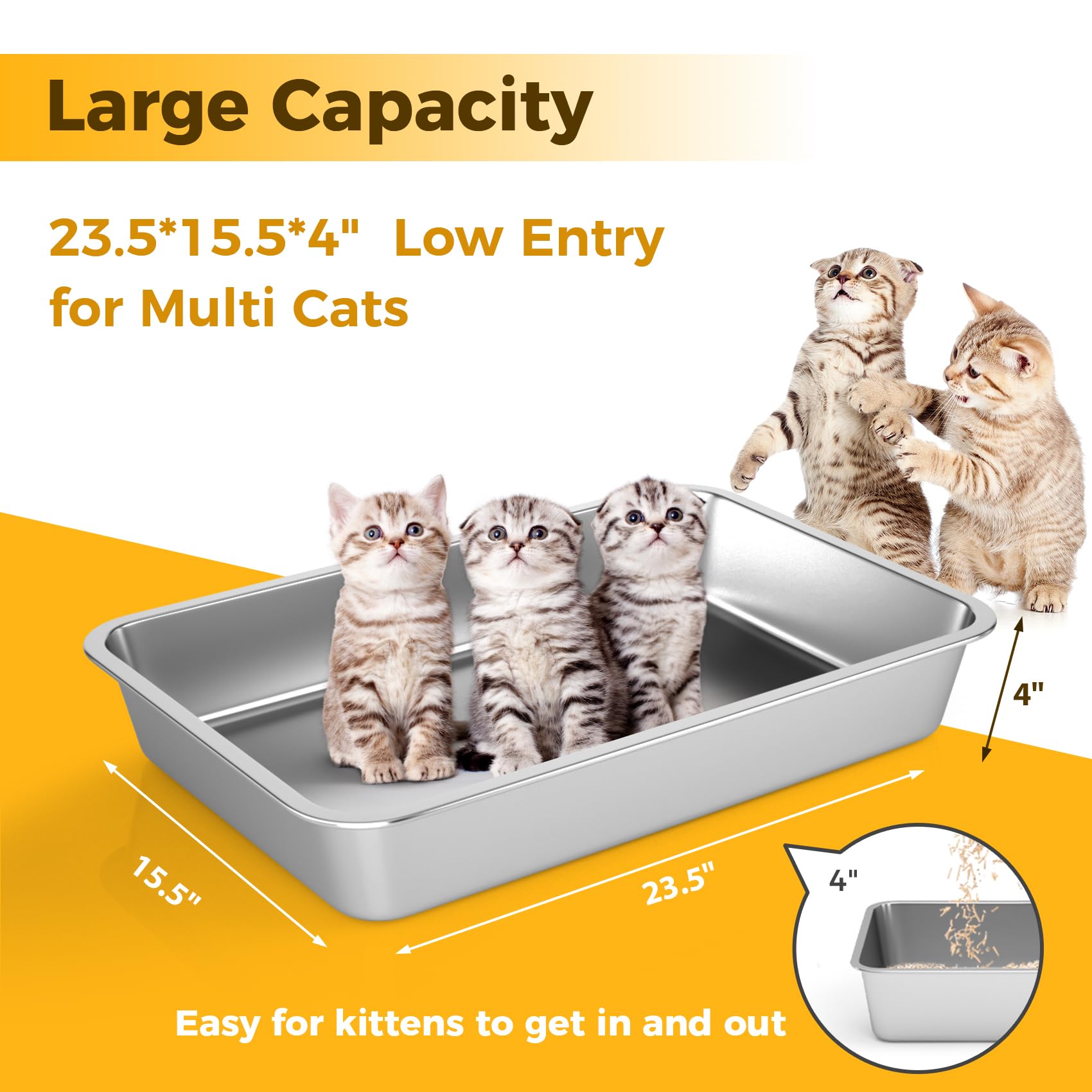 LIHONG litter box front entry detail for easy access and safety