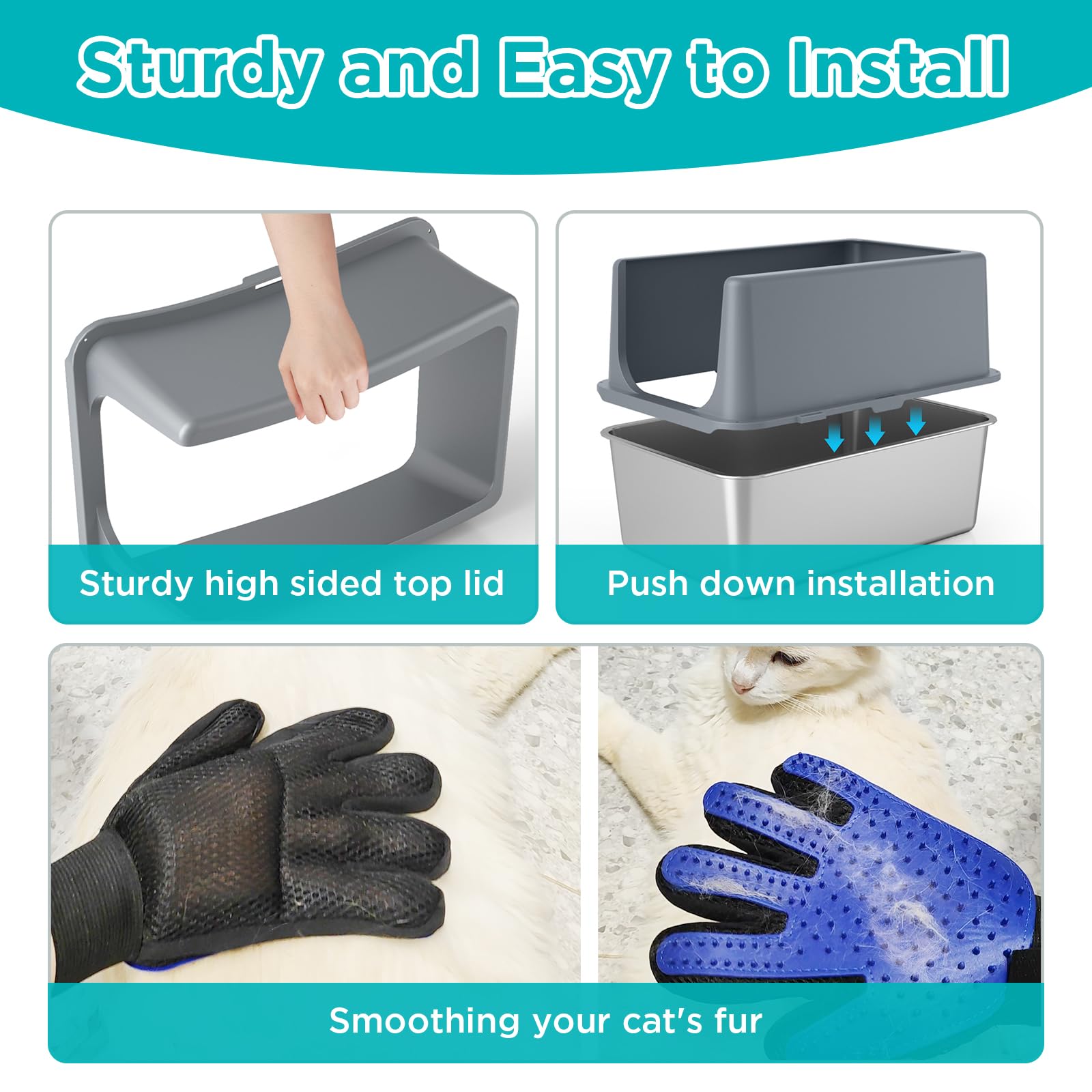 LIHONG bottom with anti-slip pads keeps the box stable on floors.