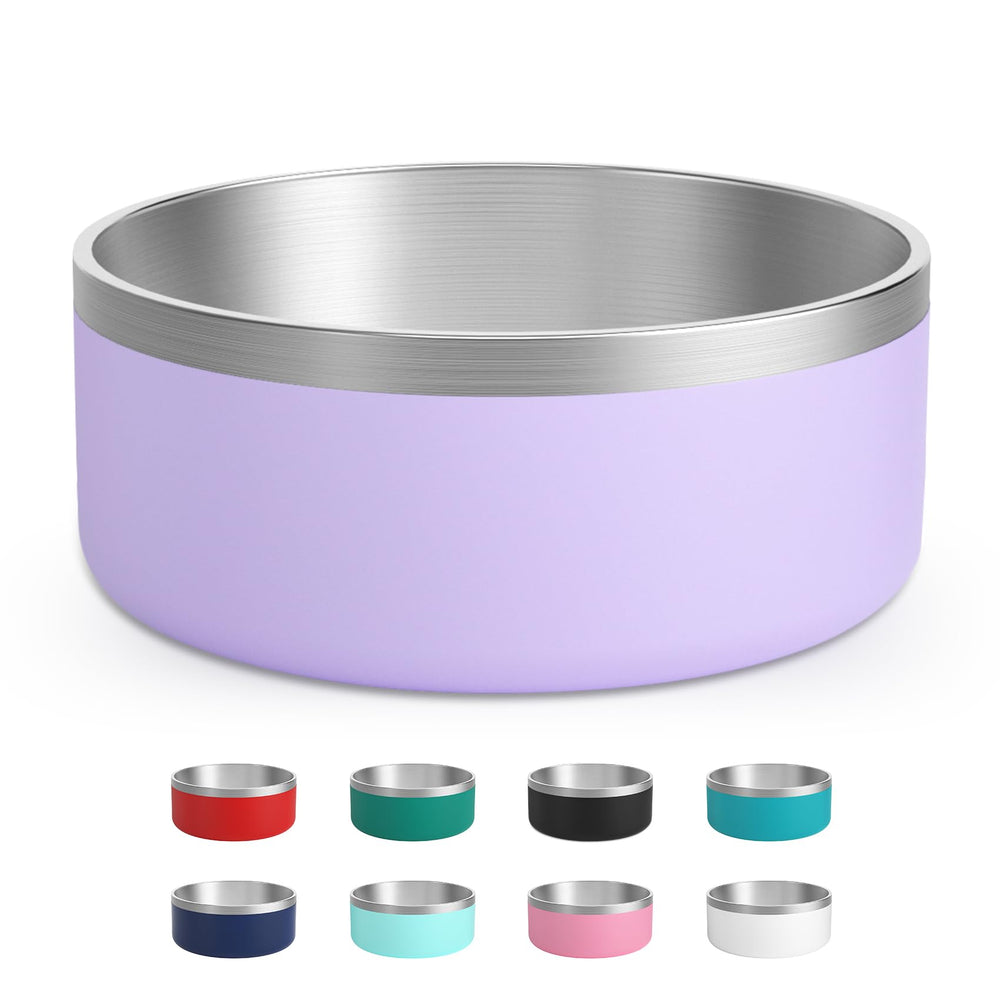 LIHOOOOM stainless steel dog bowl with non-slip bottom ensures stable meals.