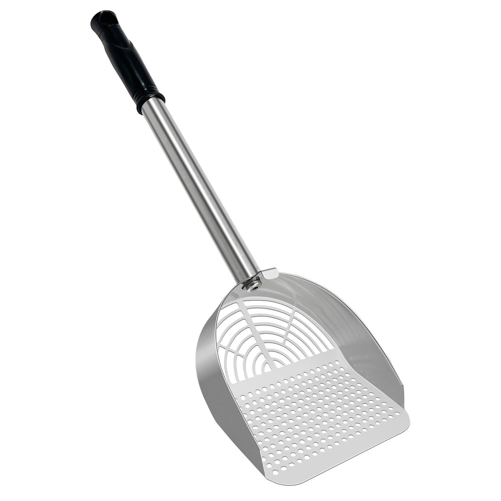 LIHOOOOM cat litter scoop with detachable long handle ideal for chair-side use