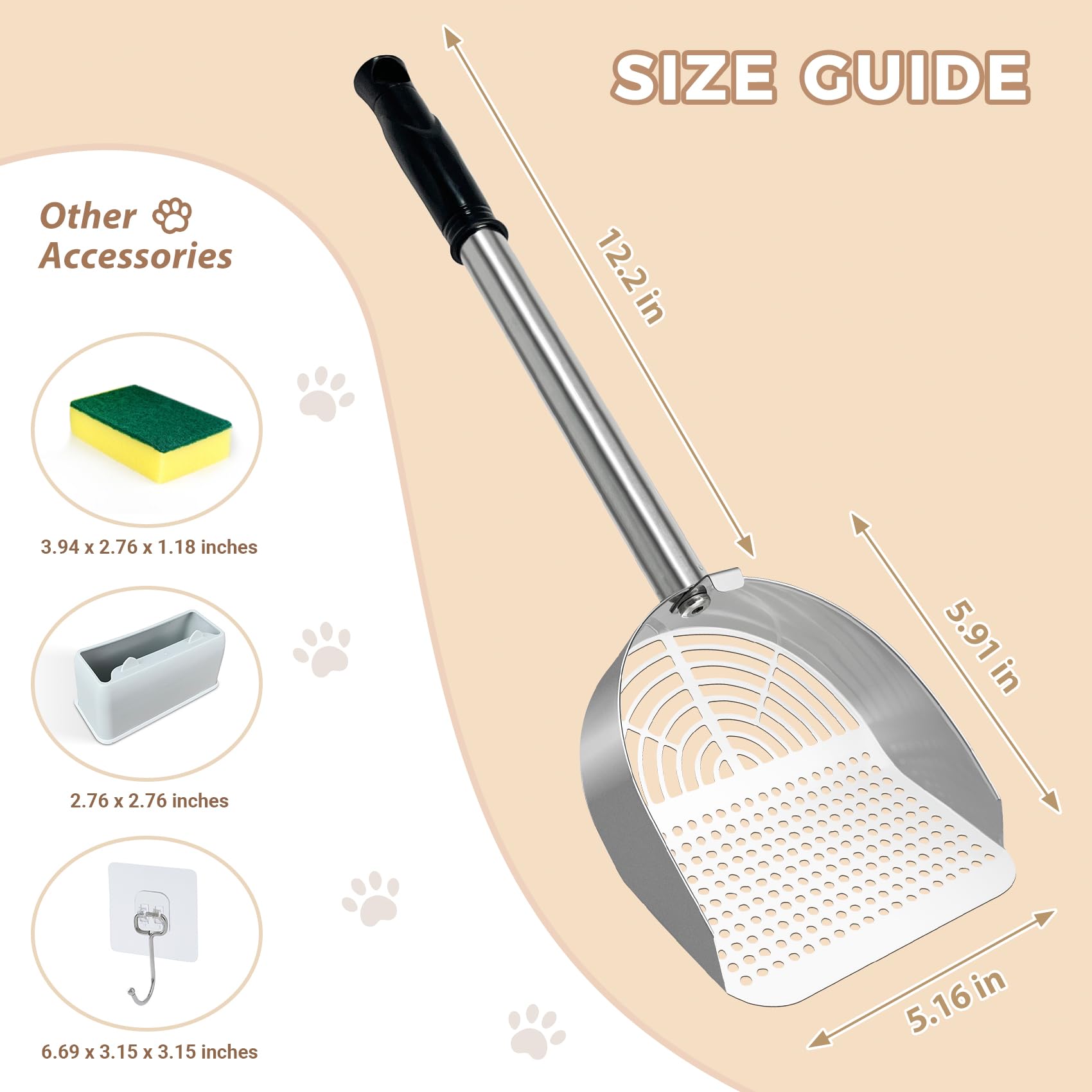 LIHOOOOM polished stainless steel with non-stick finish for quick rinsing