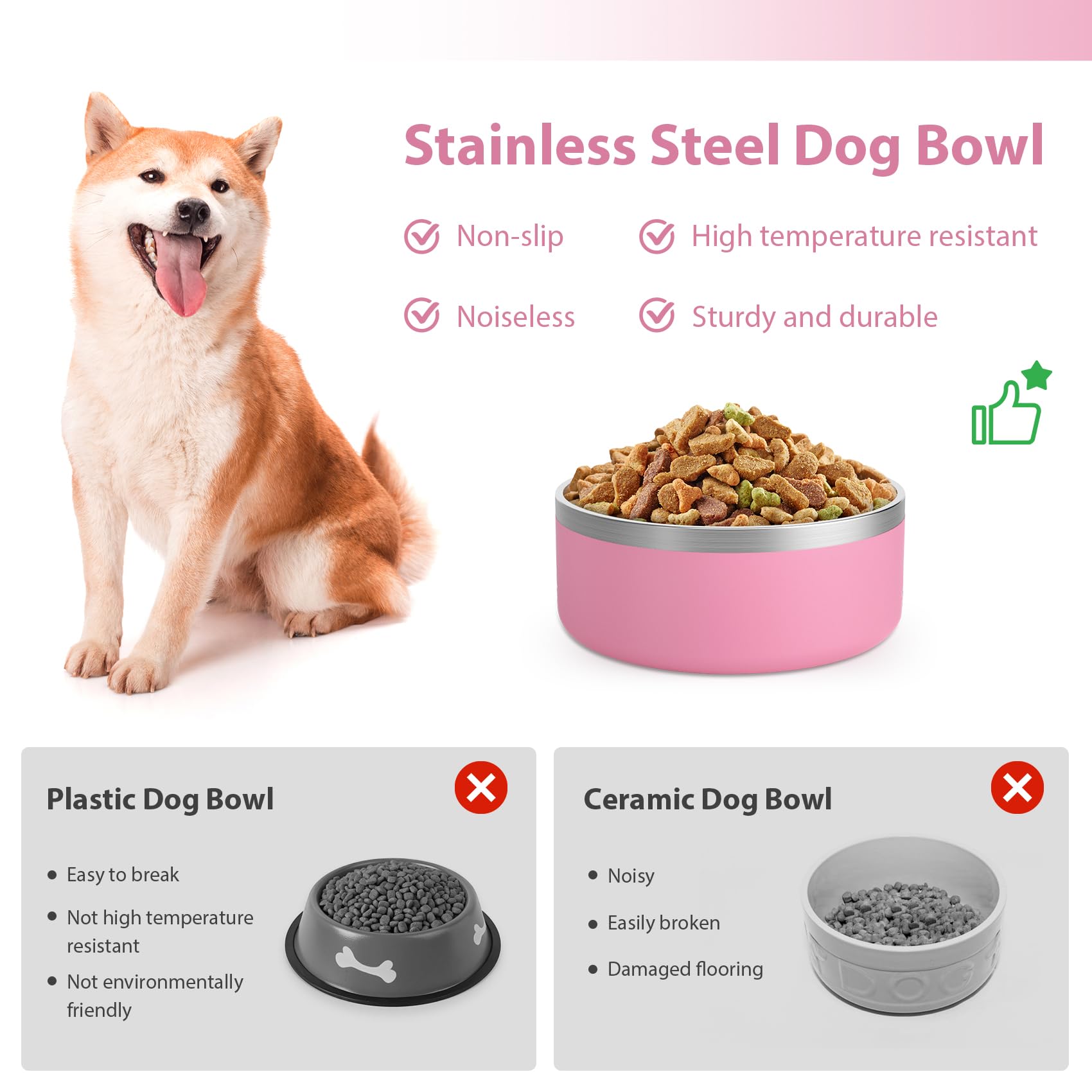 LIHOOOOM insulated bowl helps keep water cool for longer.