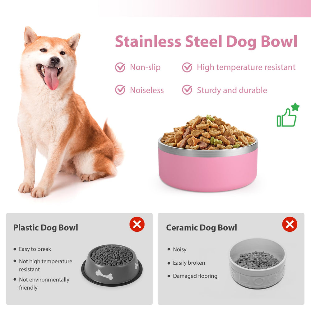 LIHOOOOM insulated bowl helps keep water cool for longer.