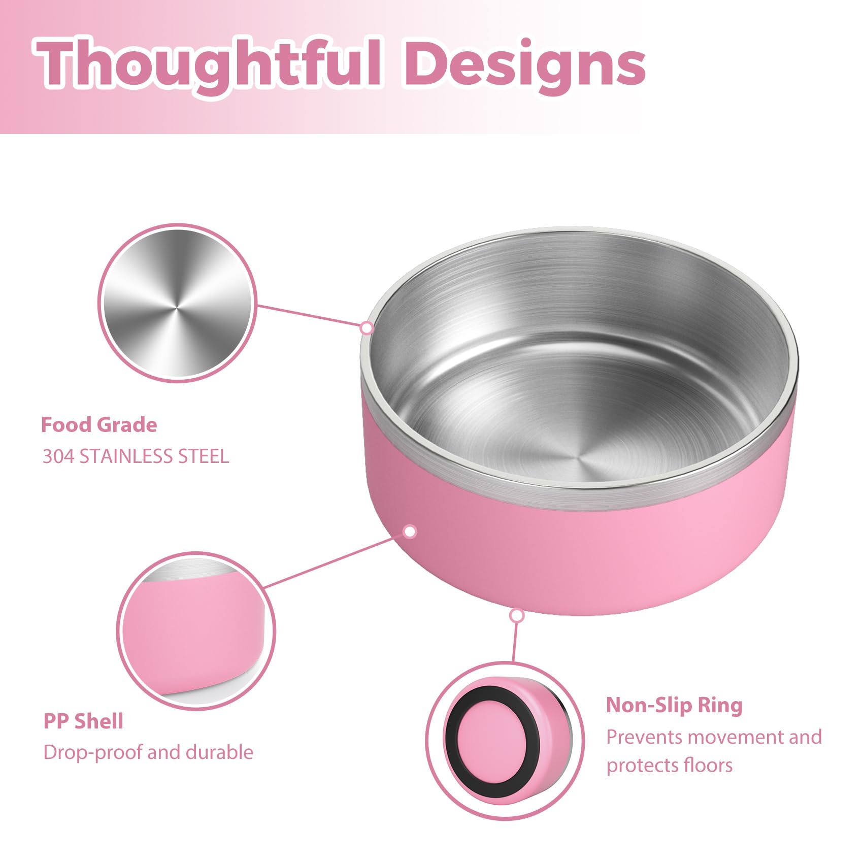LIHOOOOM large-capacity bowl holds up to 2200 ml of water.