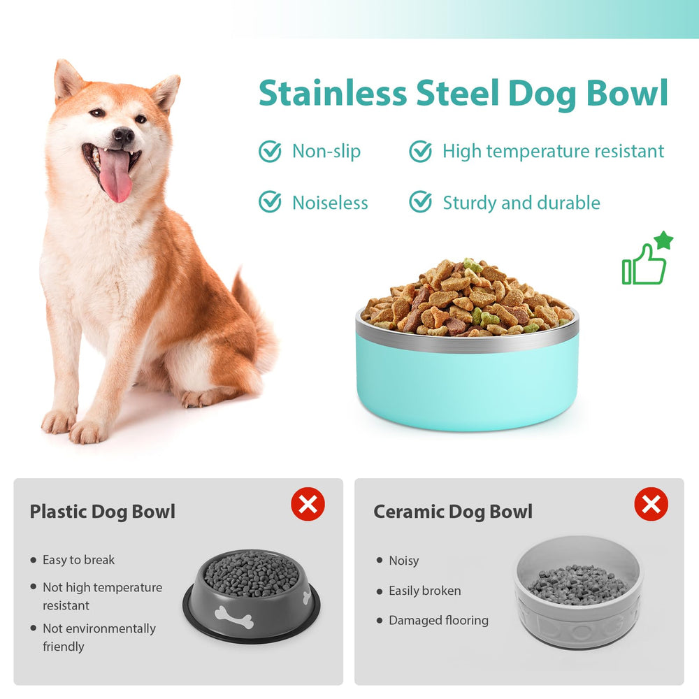 LIHOOOOM large-capacity bowl holds water and food for big dogs.