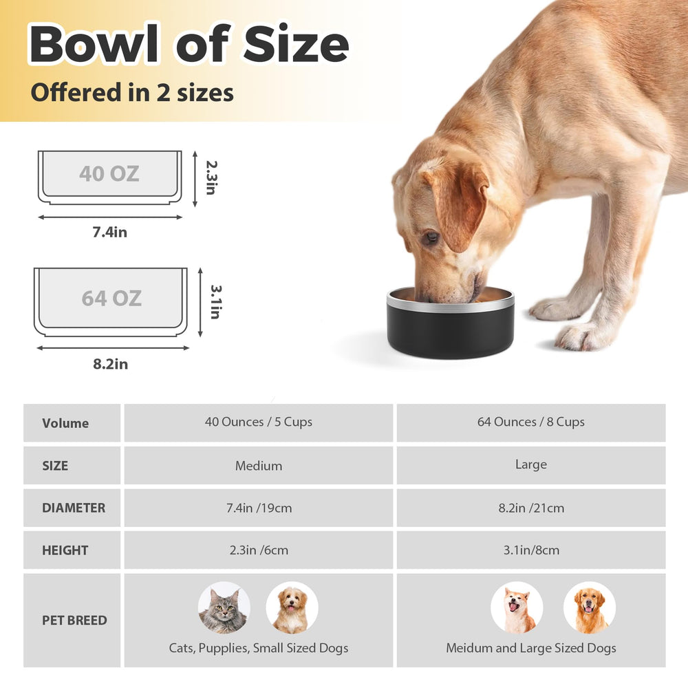 LIHOOOOM insulated bowl keeps water cool longer for outdoor use.