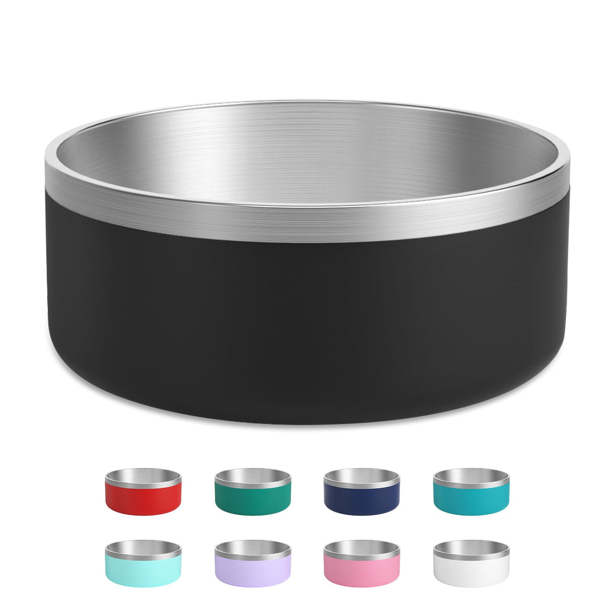 LIHOOOOM large-capacity stainless steel dog bowl for meals and water.