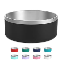 LIHOOOOM large-capacity stainless steel dog bowl for meals and water.