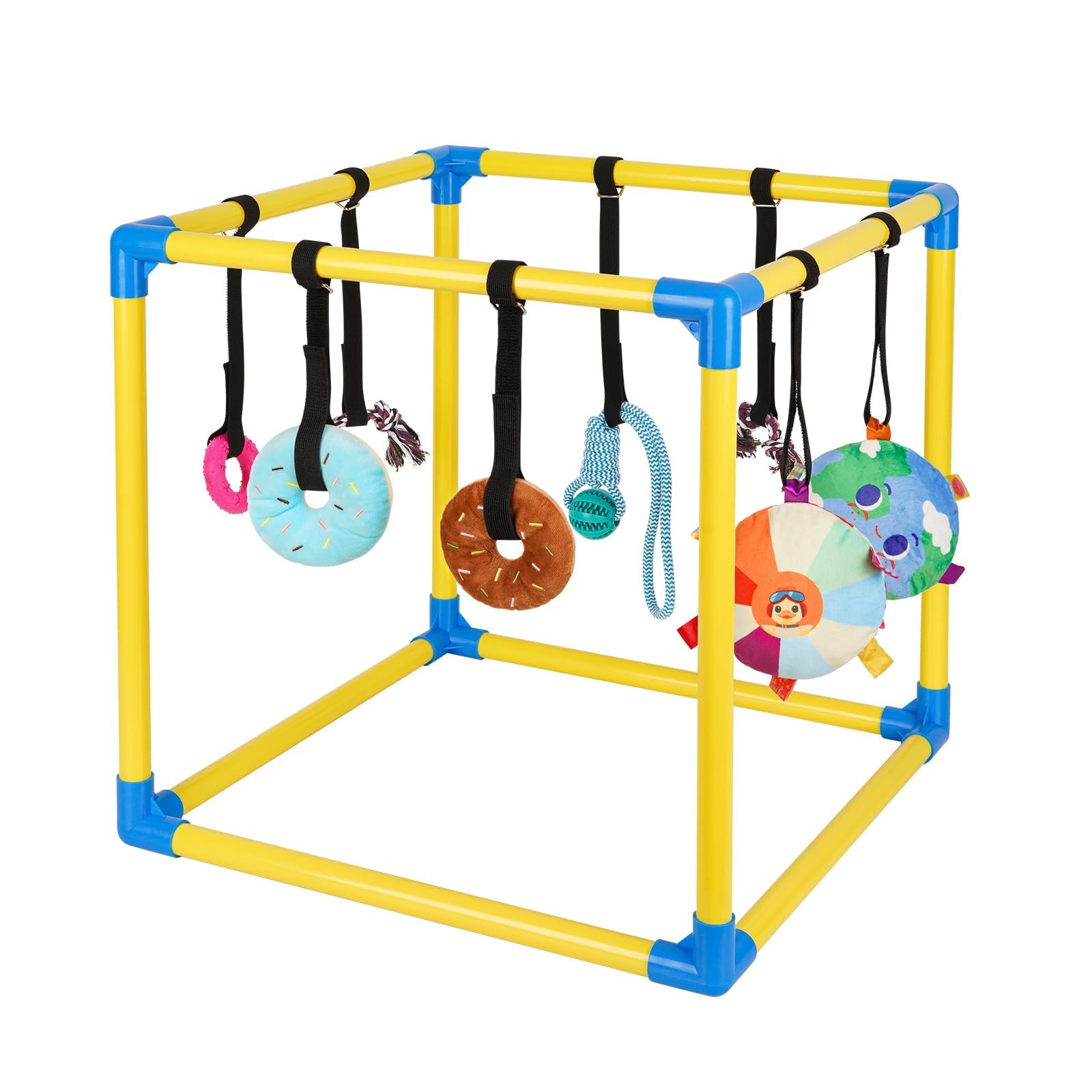 Liitrton Puppy Play Gym frame—easy indoor setup for small dogs.
