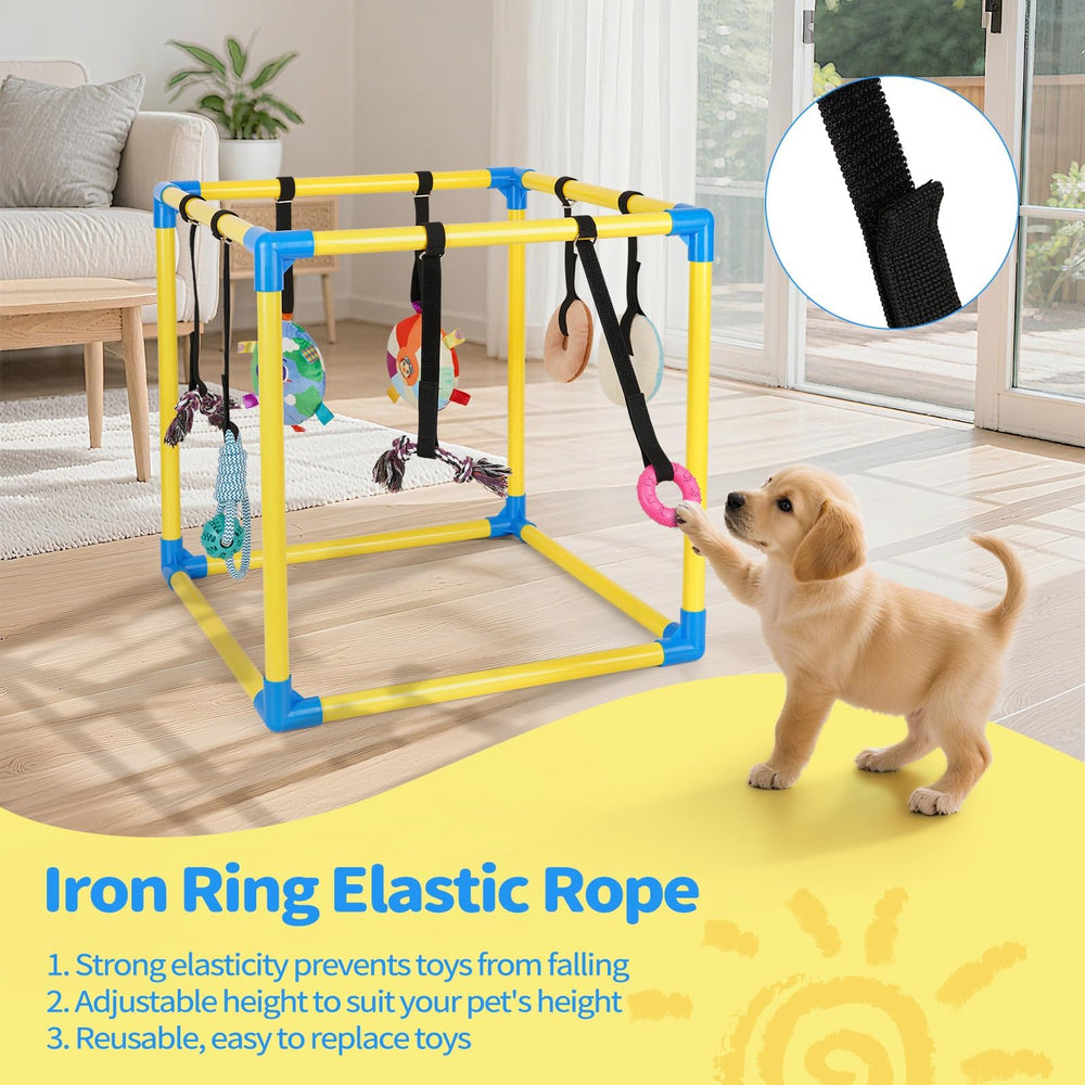 Liitrton Puppy Play Gym disassembled for compact storage.