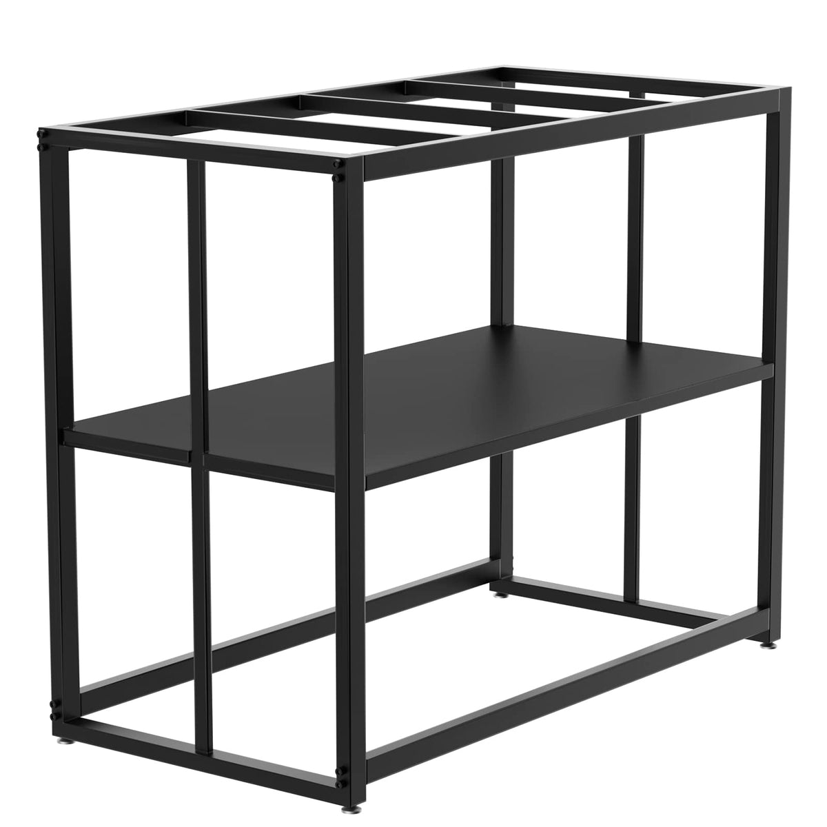 Likeem fish tank stand front view showing sturdy steel frame and 40-gallon capacity