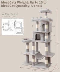 LIKISAK PMT03GY three top perches for elevated views and secure lounging.