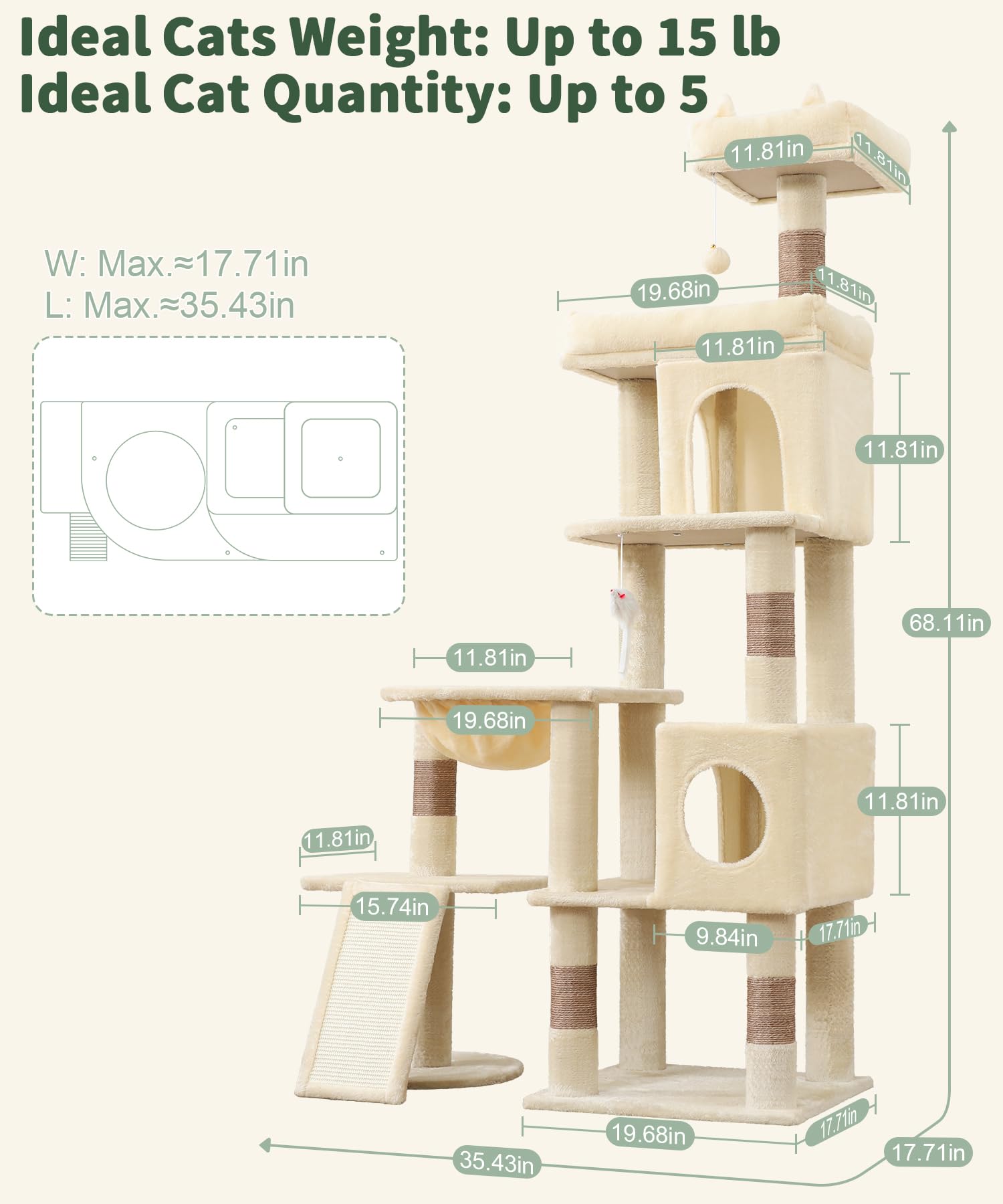 LIKISAK PMT02BW top perch offers spacious lounging and views
