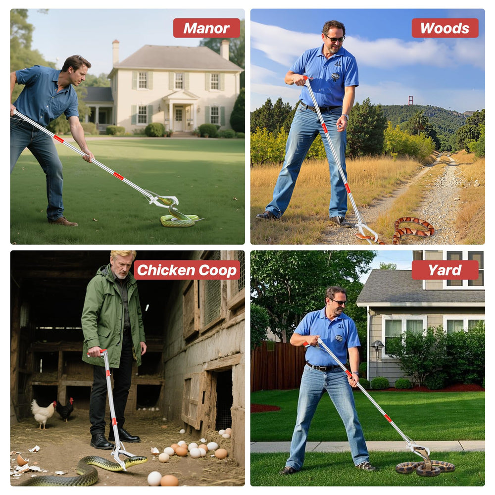 Multi-purpose reptile tool for debris removal and outdoor tasks