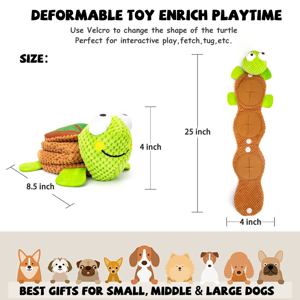 Lilfrd adjustable long-tug turtle toy enables interactive games and safe gripping.