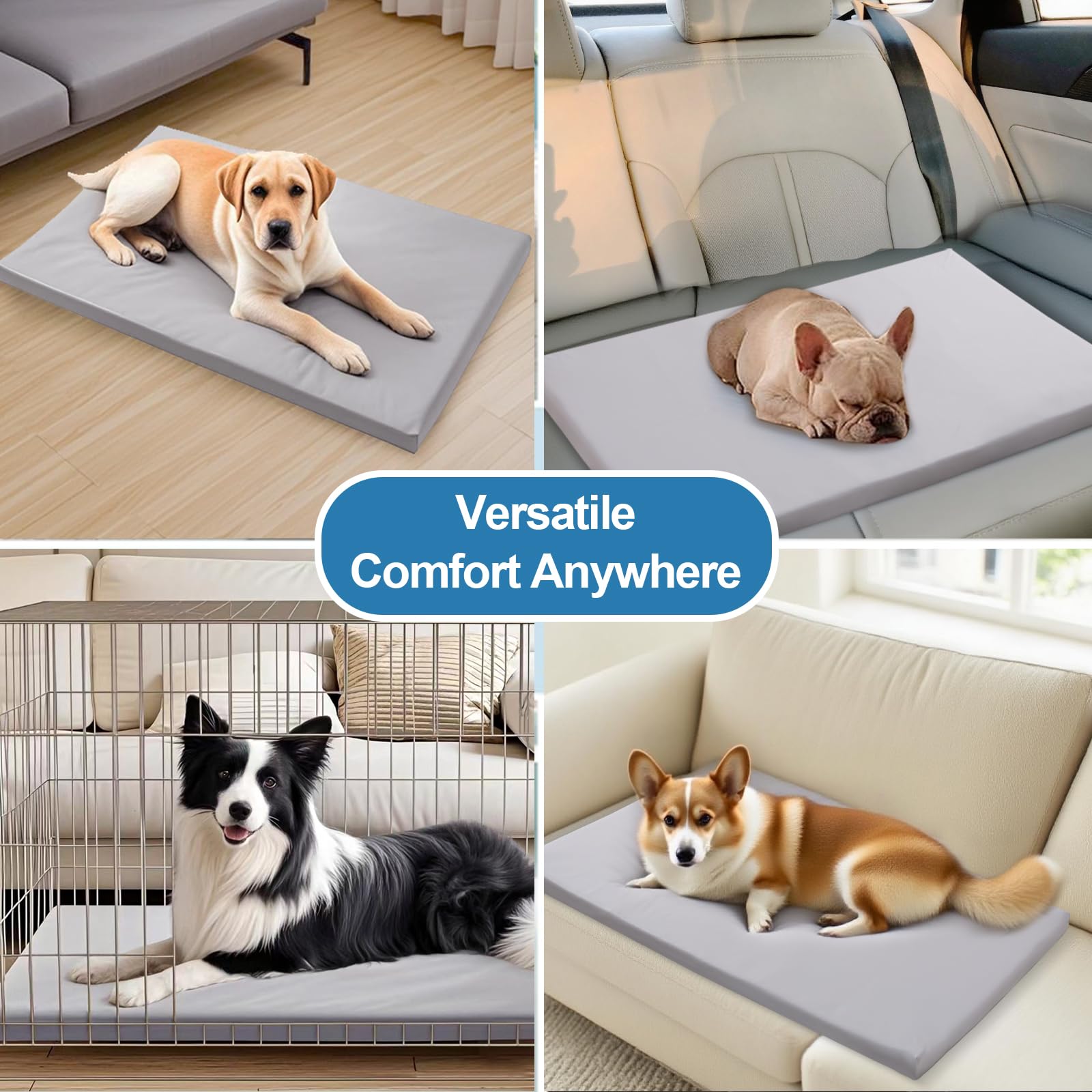 Liliowons dog mat zippered cover for spills and protection