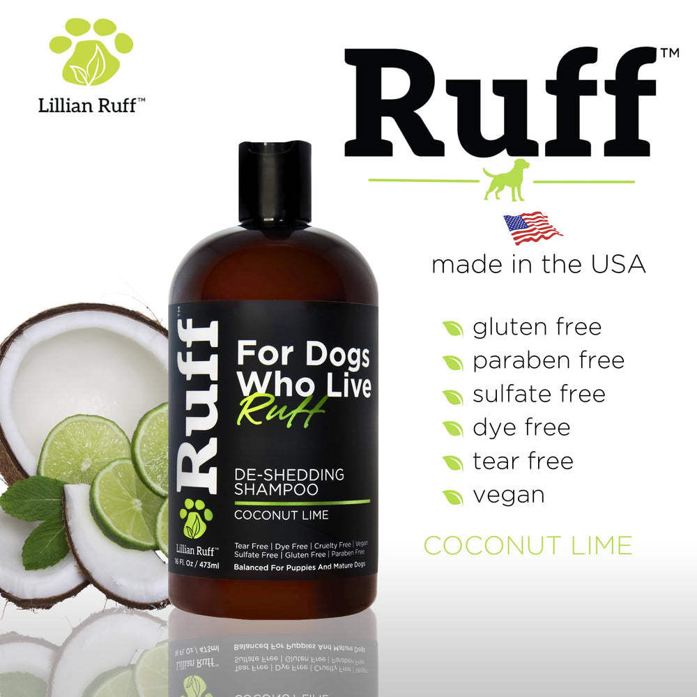 After bath, Lillian Ruff coat shows healthier shine and softness.