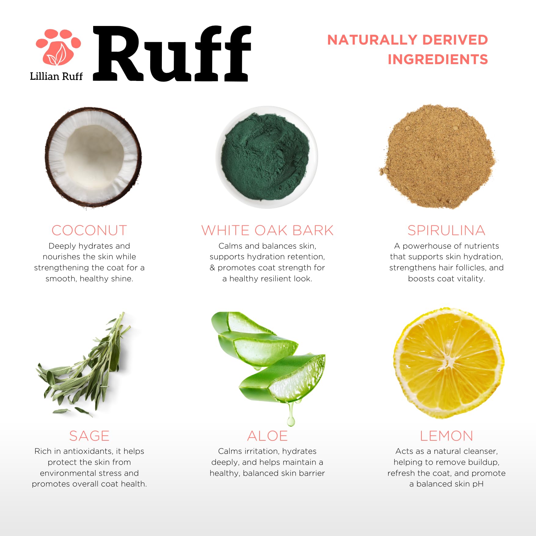Ruff by Lillian Ruff formula close-up with Aloe Vera and Coconut Oil