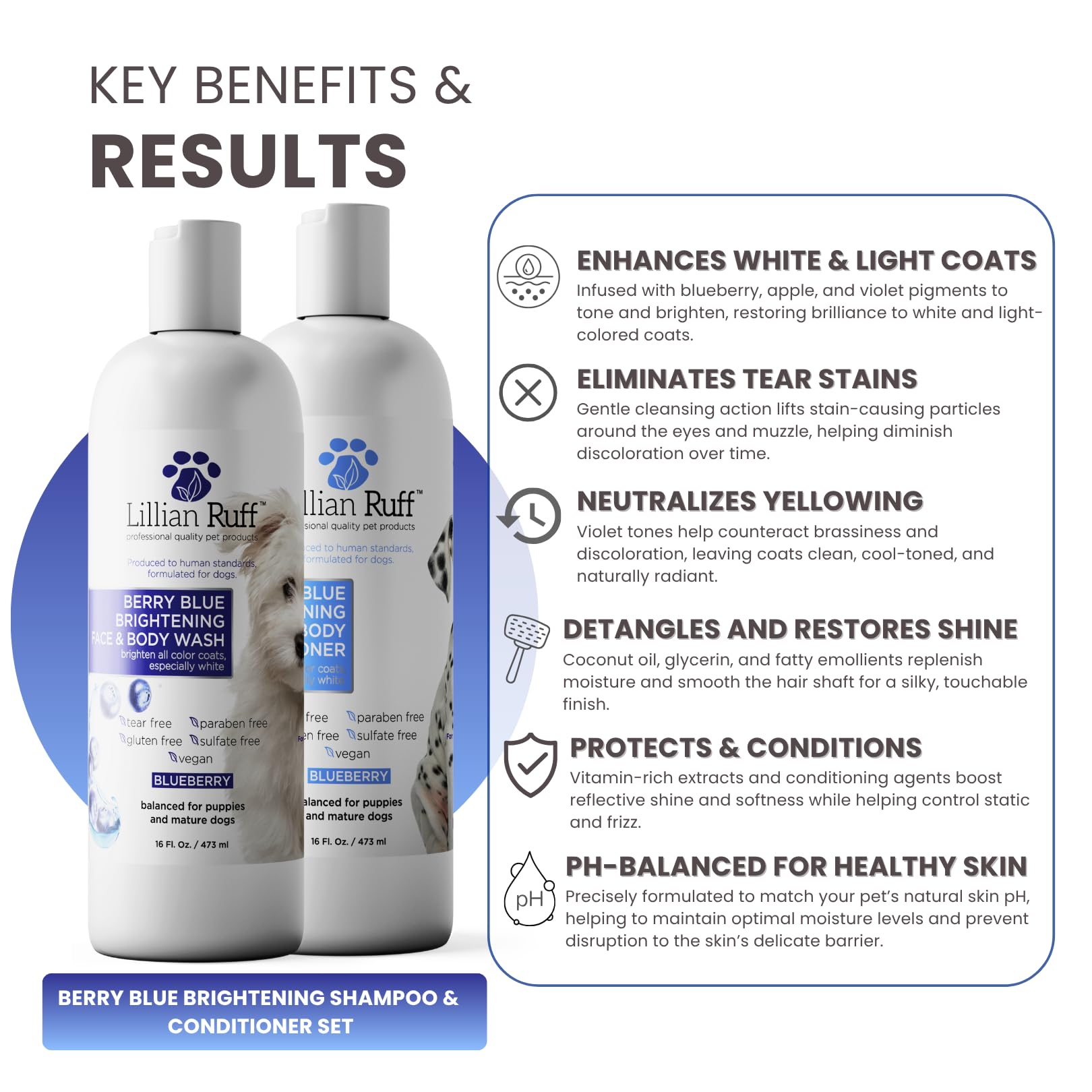 Lillian Ruff Berry Blue Brightening Duo box ready for professional-style grooming at home.