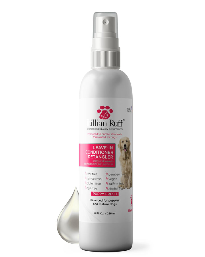 Lillian Ruff leave-in conditioner bottle for detangling after bath.