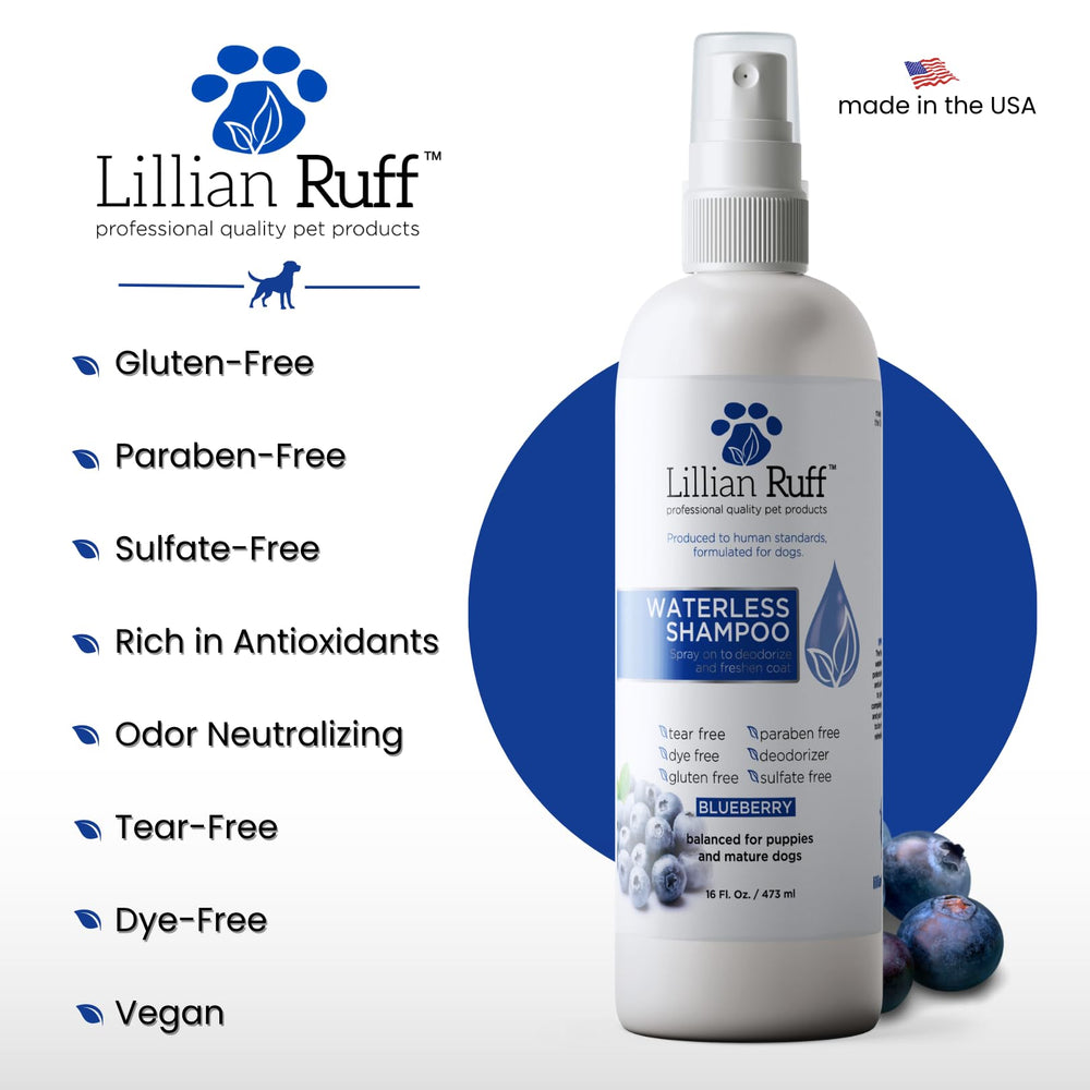 Lillian Ruff USA-made Aloe-infused formula for gentle cleansing of dogs