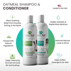 Lillian Ruff PRO conditioner bottle emphasizes deep hydration for a soft coat