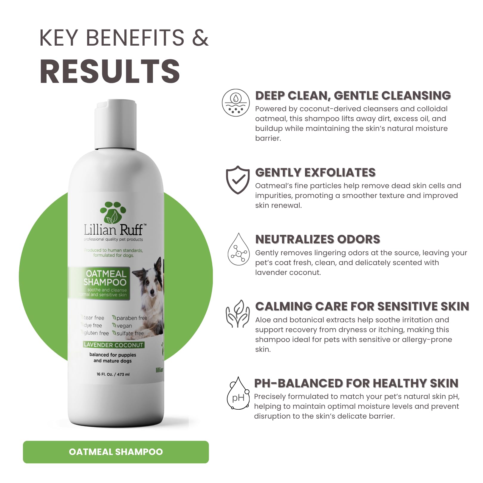 Lillian Ruff PRO Formula ingredients aloe and coconut for nourished skin.