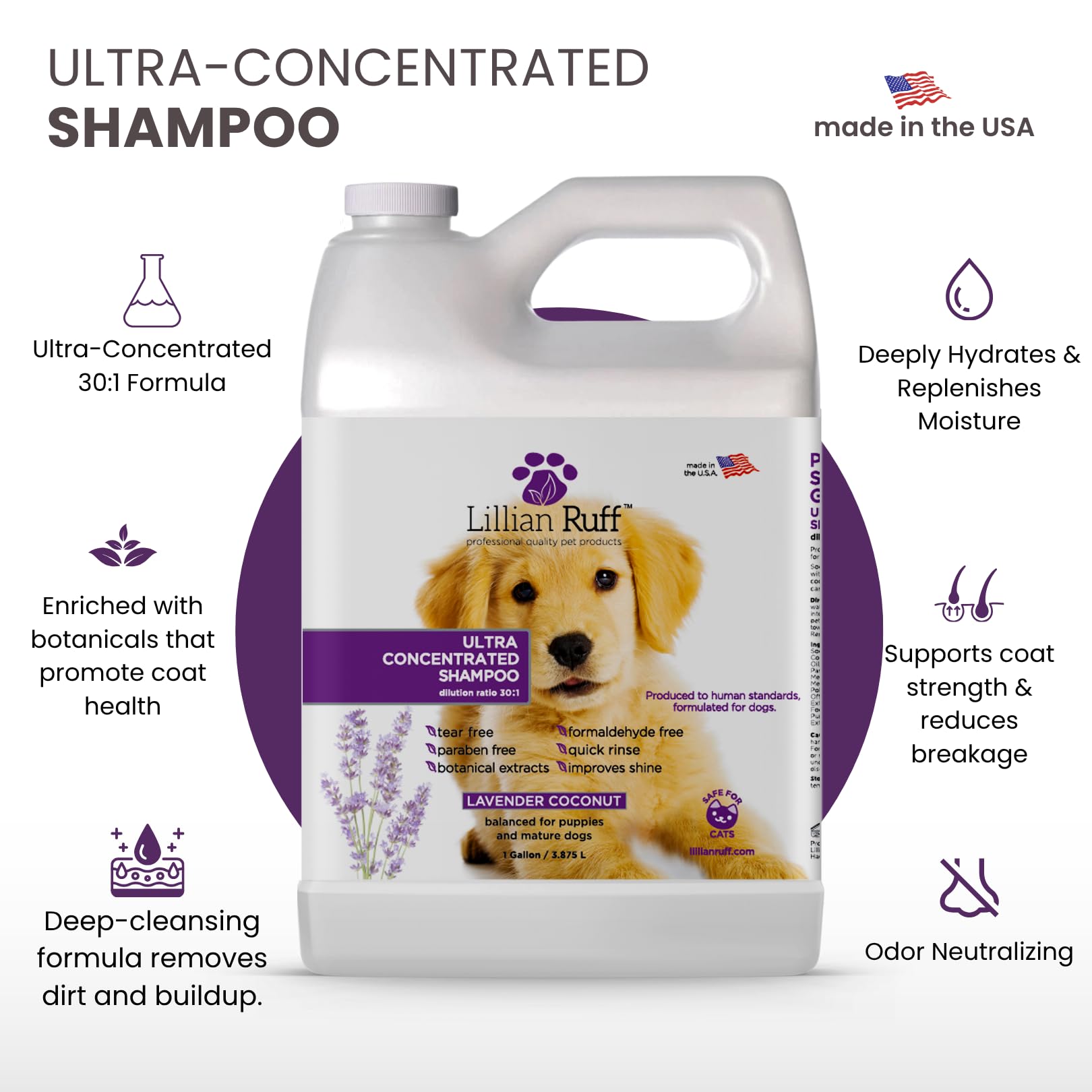 Lillian Ruff PRO formula creates rich lather for effective cleansing and easier rinsing