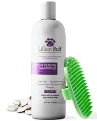 Lillian Ruff PRO Formula bottle showing coconut brighten for all coat colors.