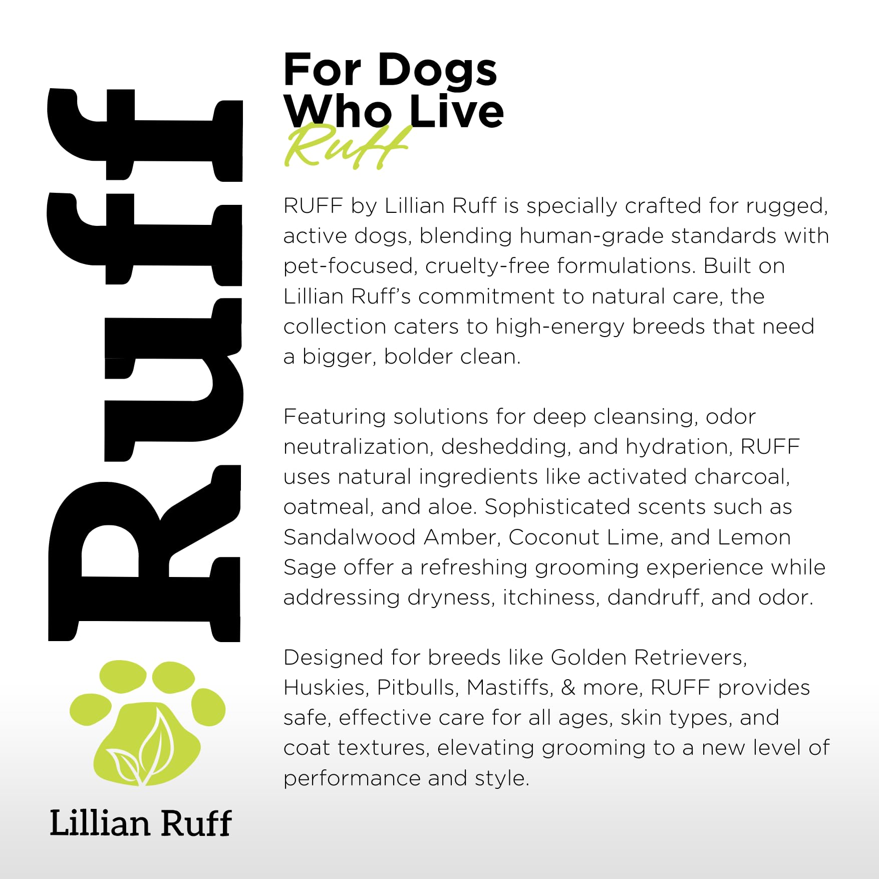 Puppy-friendly formula from Lillian Ruff shown in a gentle bath.