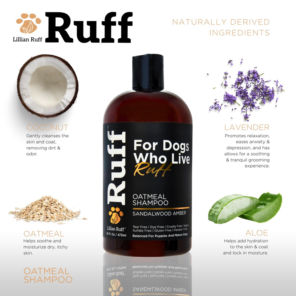 Lillian Ruff RUFF aloe vera component highlights skin comfort and healing properties.