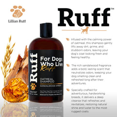 Lillian Ruff RUFF oatmeal-aloe formula shows soothing care for itchy skin.
