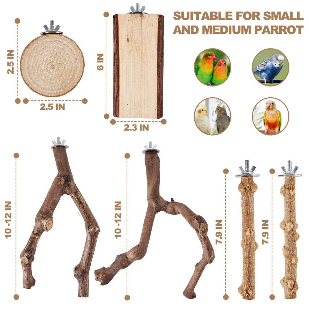 LIMIO Natural Wood Perch offers safe, authentic perching material.