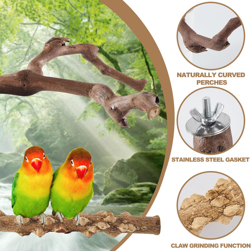 LIMIO Round Platform Perch adds vertical resting spot for birds.
