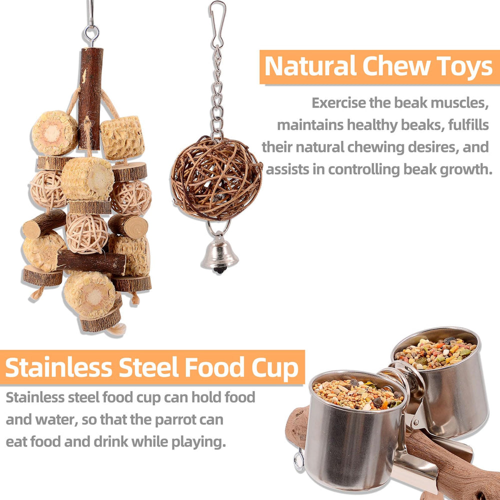 LIMIO grape wood bird playground setup encourages climbing and exploration