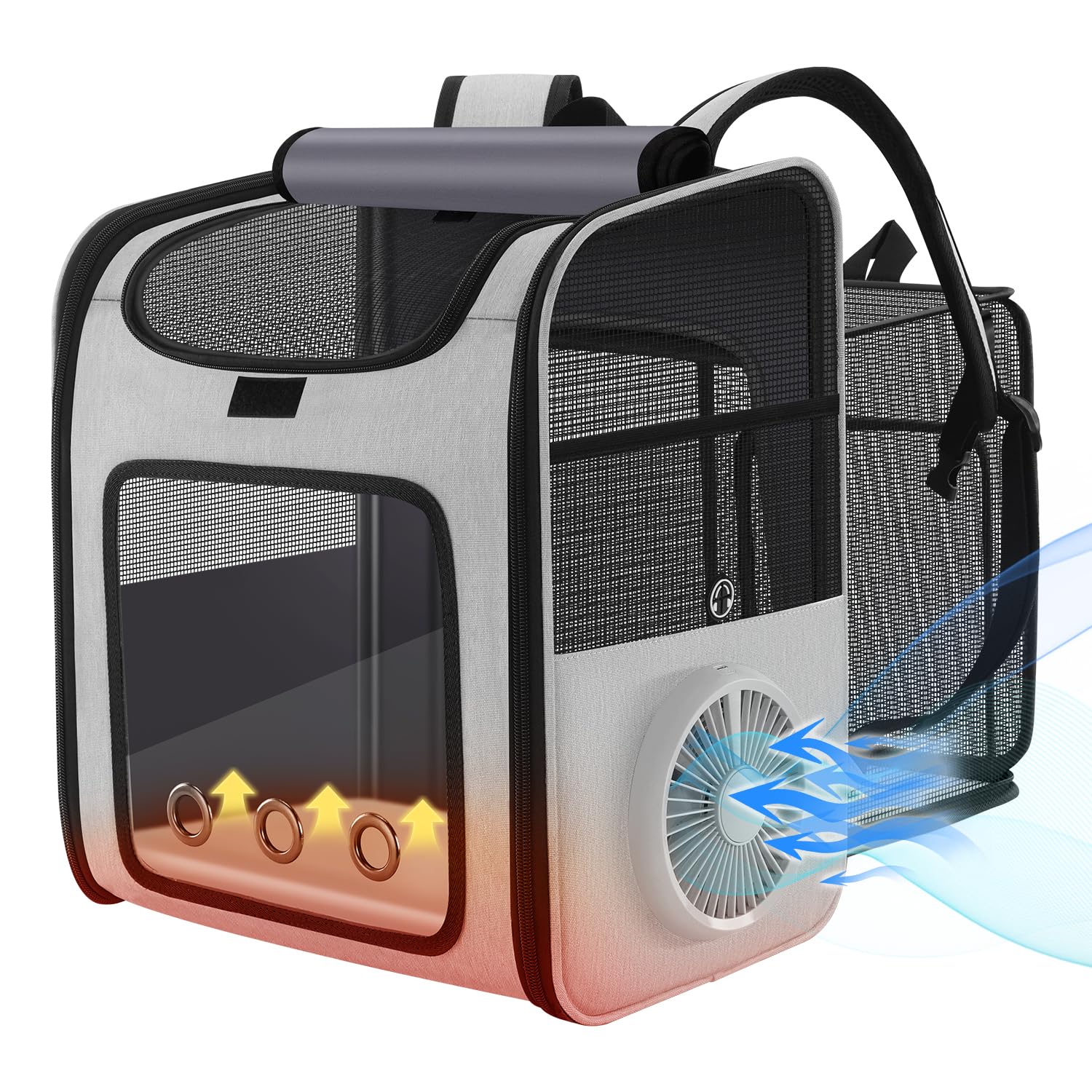 LINCAE smart cat backpack with cooling fan for on-the-go comfort