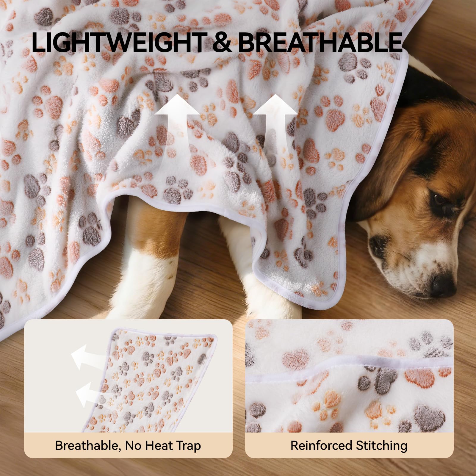 LINENLUX blanket with cute patterns adds charm while keeping pets comfy.