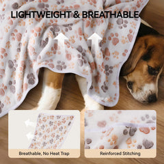 LINENLUX blanket with cute patterns adds charm while keeping pets comfy.