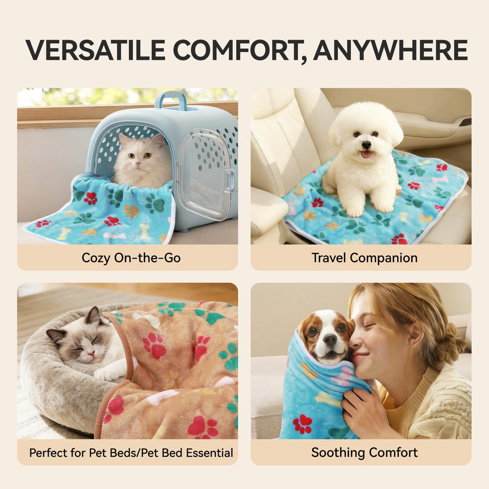 LINENLUX pet blanket patterns display cute prints and versatile color options