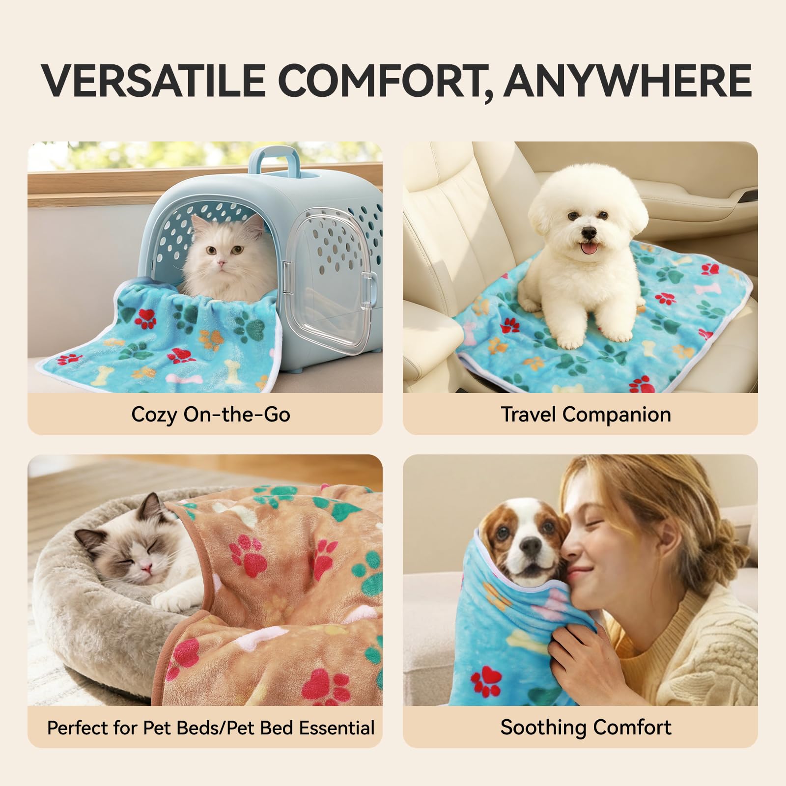 LINENLUX pet blanket snuggle spot in a living room setting