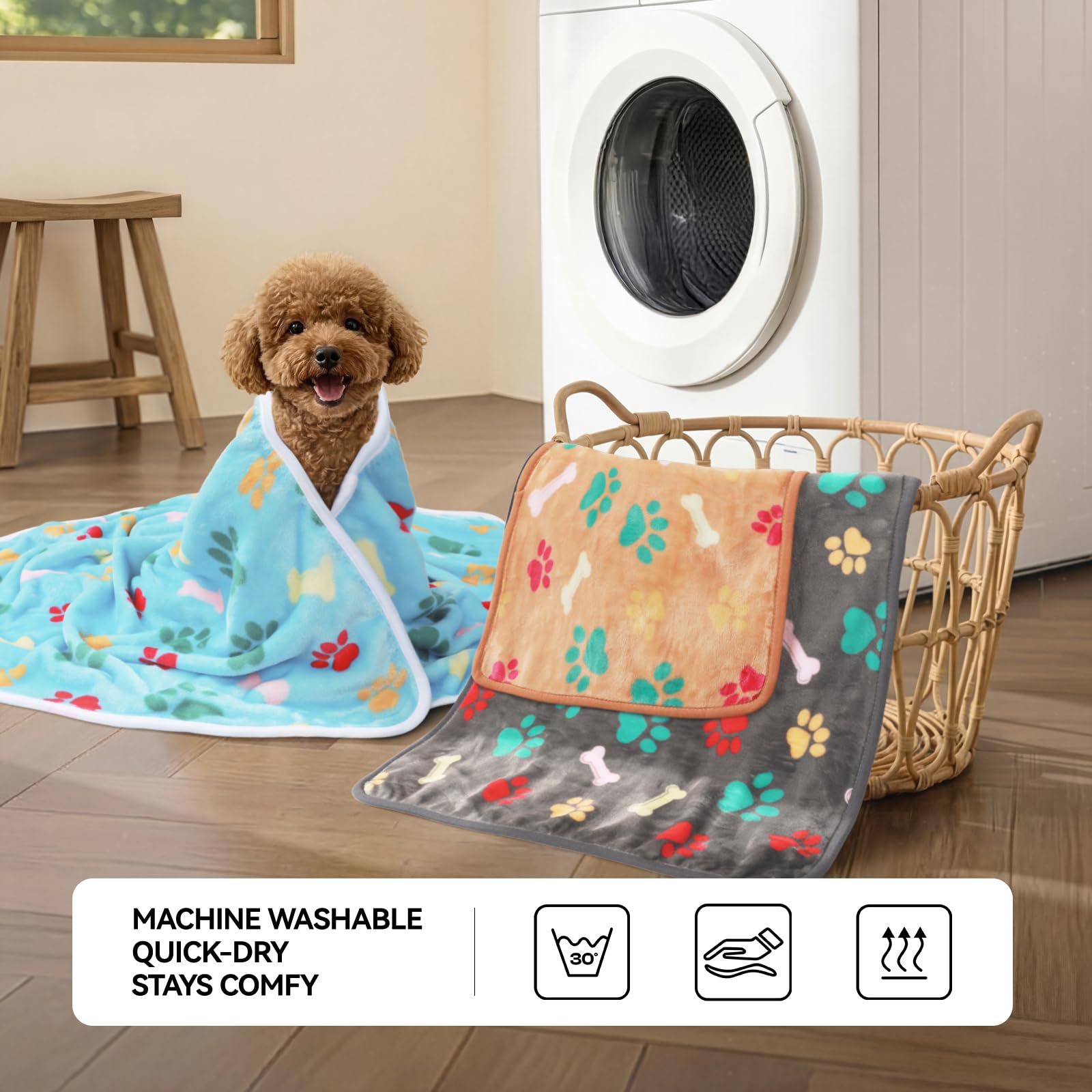 LINENLUX travel-friendly blanket set ready for car trips and vet visits