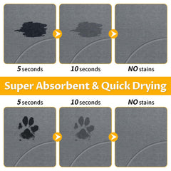 Linidcoud stone mat with grooves traps spills and protects floors