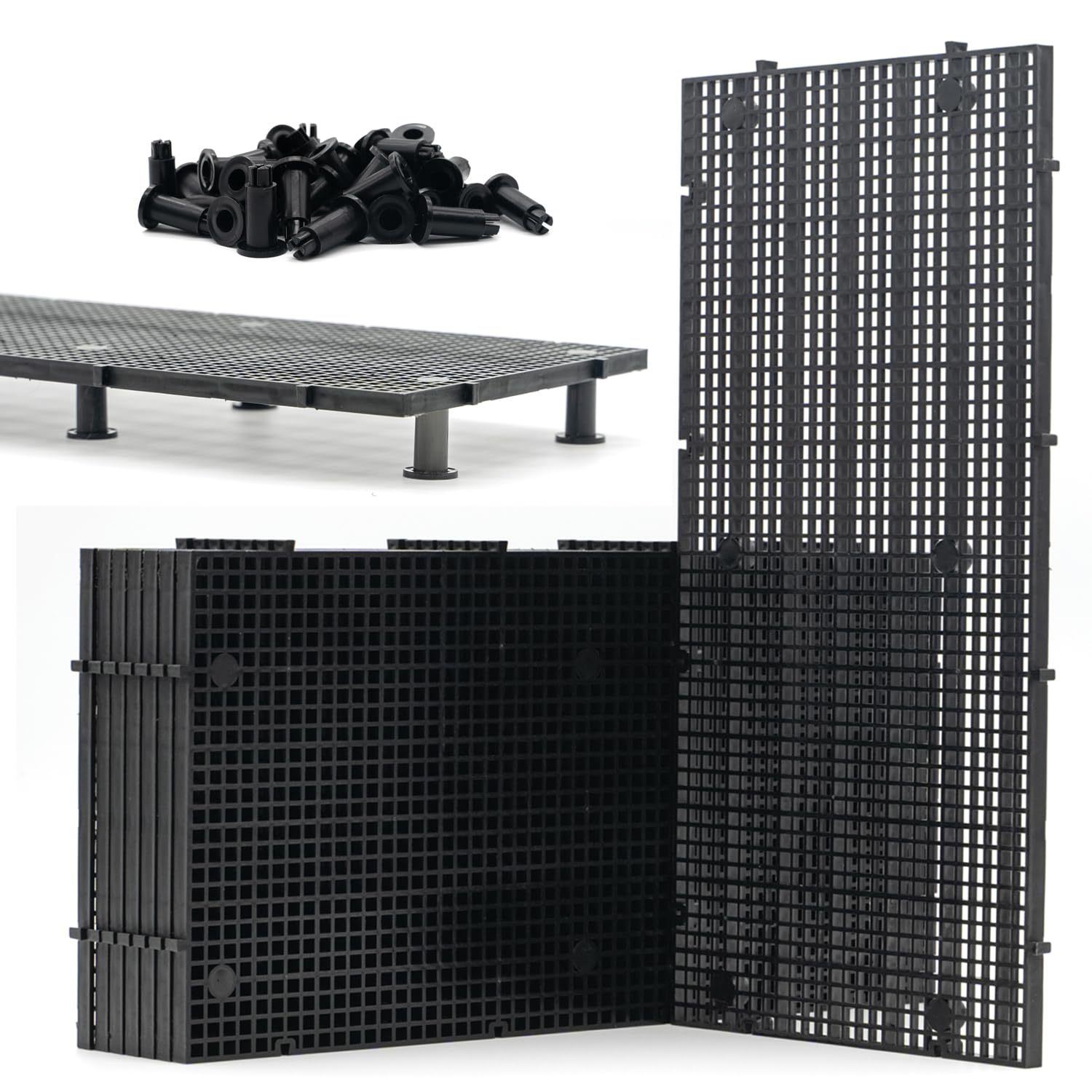 LINLAN 8-piece aquarium grid with brackets for versatile filtration layouts.