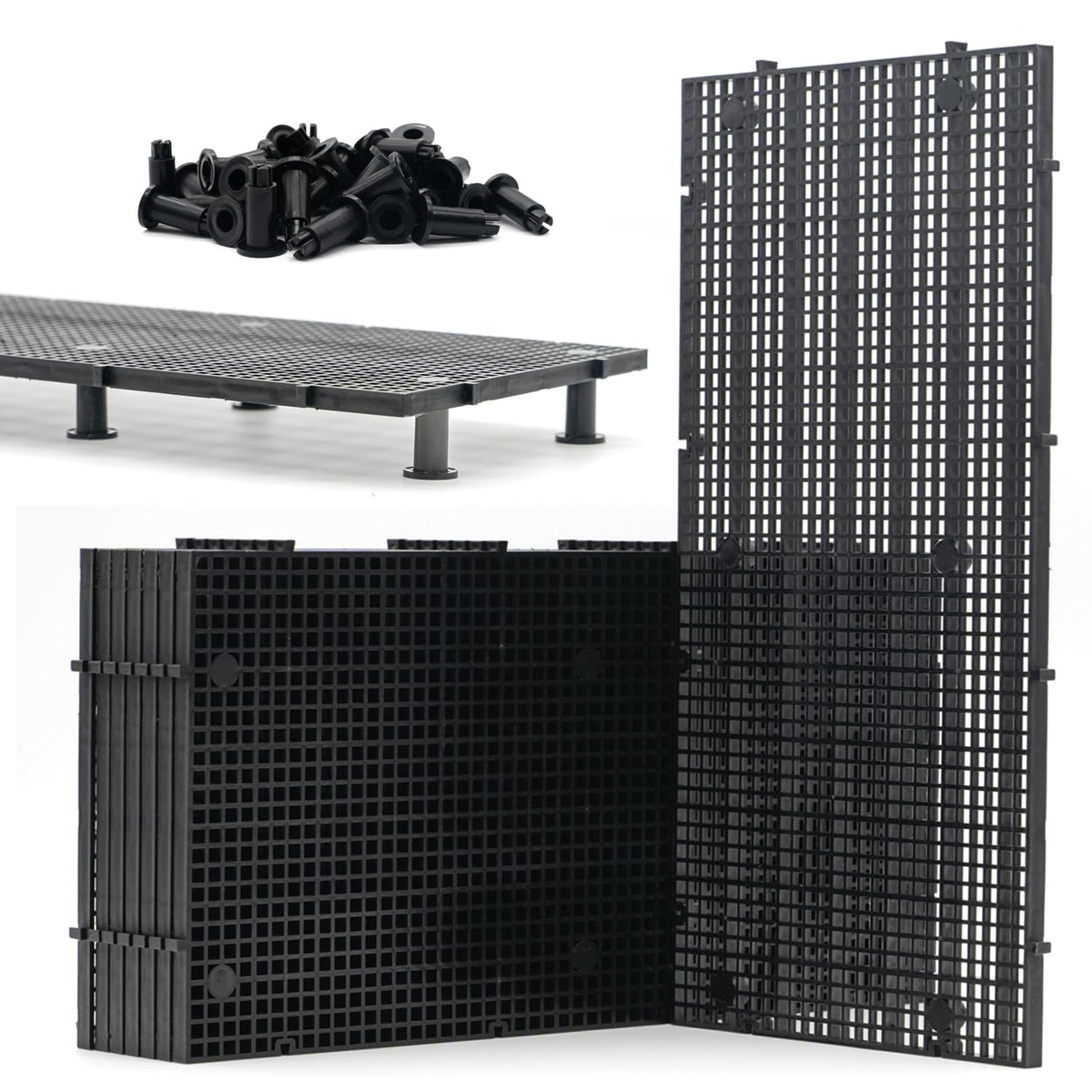 LINLAN 8-piece aquarium grid with brackets for versatile filtration layouts.