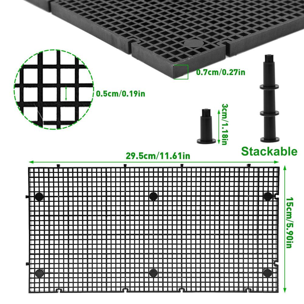 LINLAN aquarium grid divider demonstrating separation of fish groups.