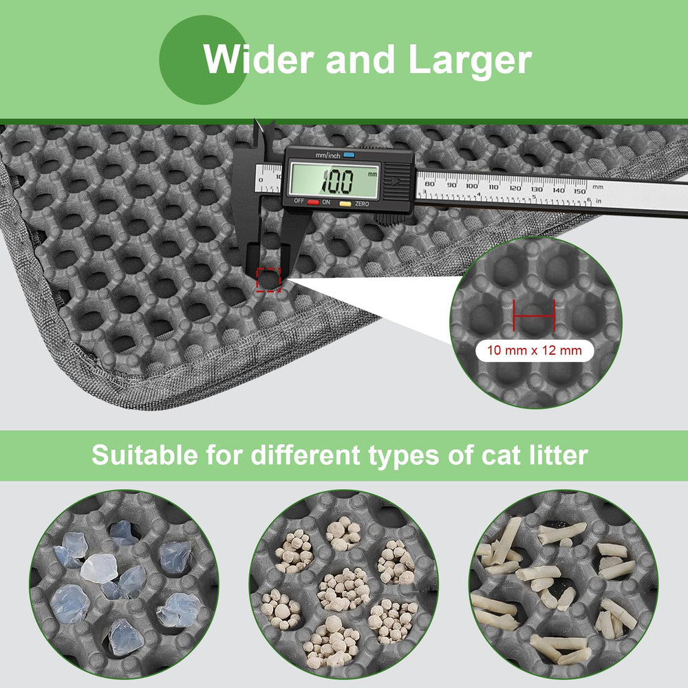 LIOBINY cat litter mat 36x24 large size fits most trays