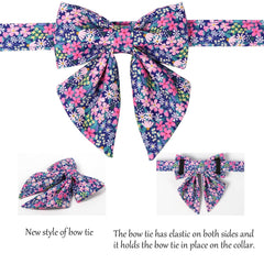 Close-up of bow-tie attachment on the collar for easy dressing.