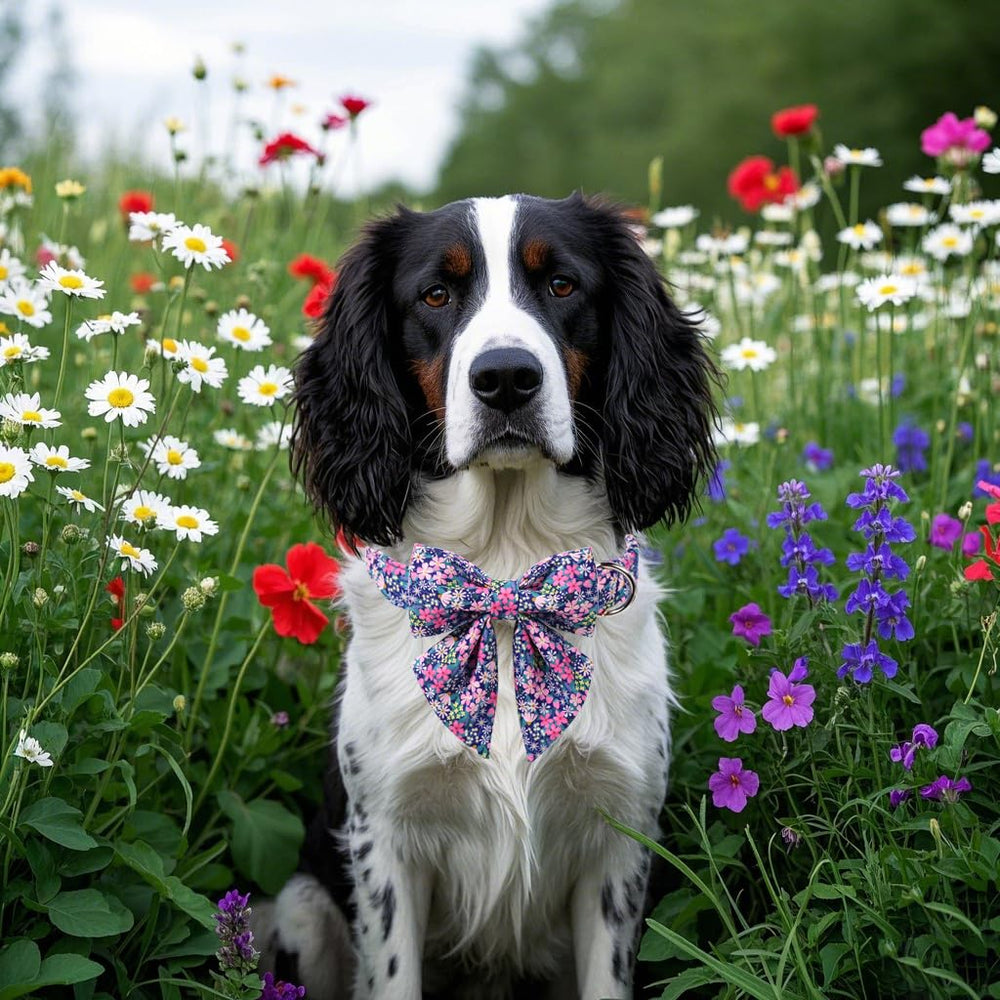 Spring wildflowers pattern adds a cheerful, photogenic look.