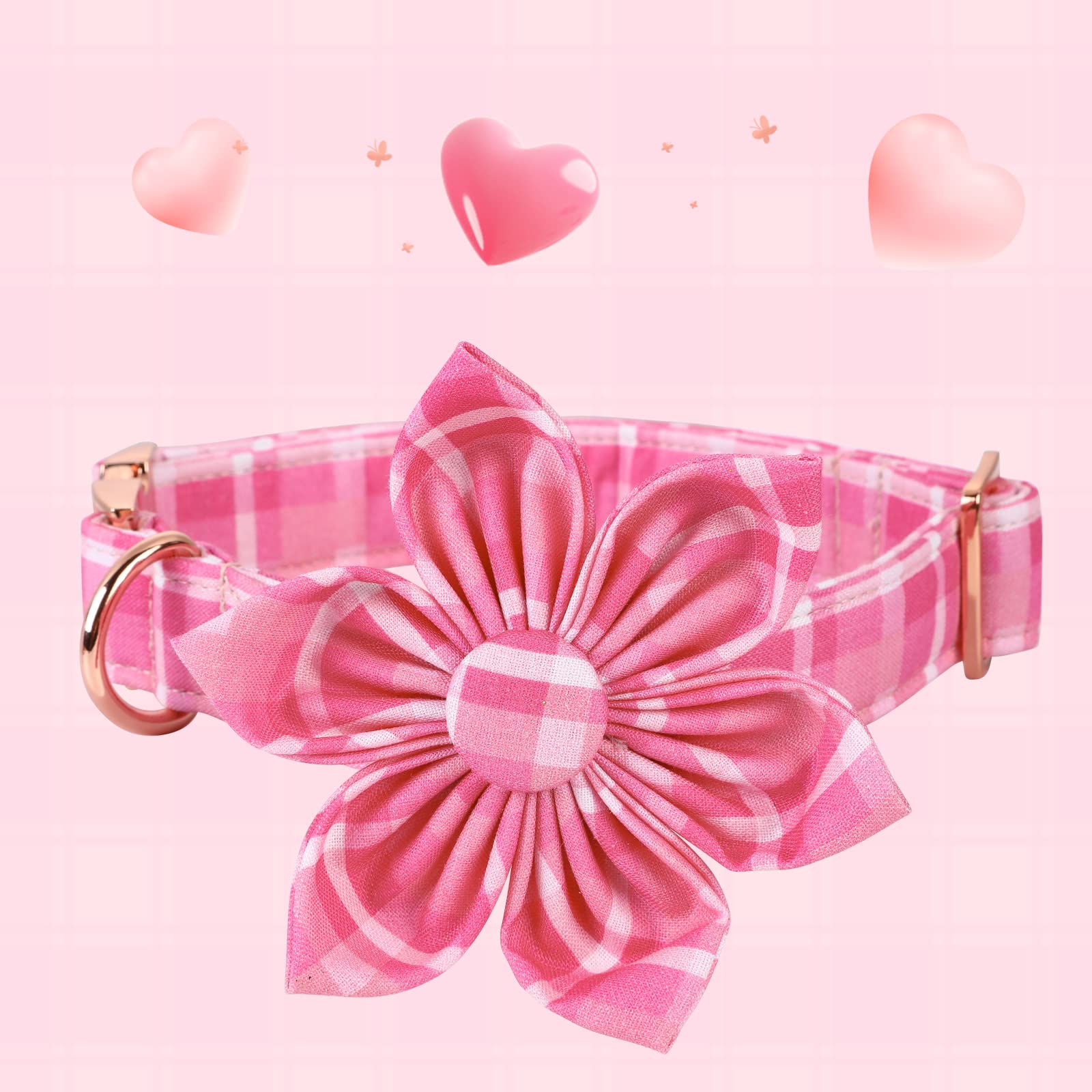 Lionheart Glory removable flower collar feature for quick style changes